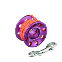 Tecline Reel 15 m, with SS 90 mm snap diverse Farben