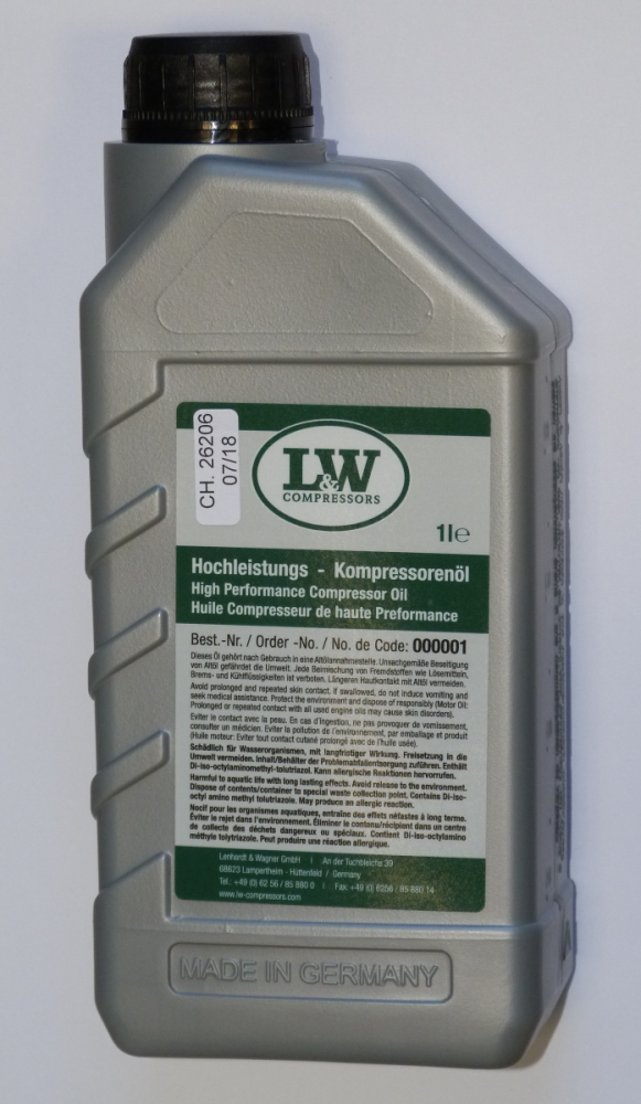 Lenhardt & Wagner GmbH Vollsynthetisches HD Kompressorenöl von L&W. 1 Liter