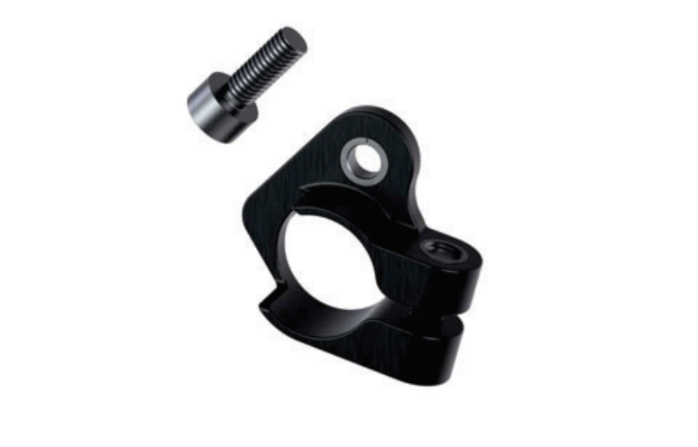 Mahle Plastic holder and M3 bolt to fix the speed sensor.