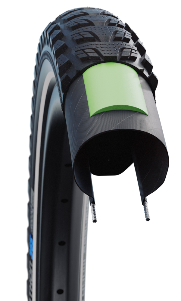 Schwalbe starr mit Reflexstreifen black
